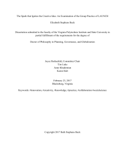 The Spark that Ignites the Creative Idea: An Examination of the