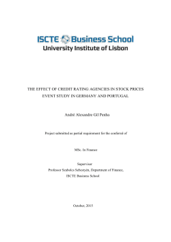 THE EFFECT OF CREDIT RATING AGENCIES IN STOCK PRICES