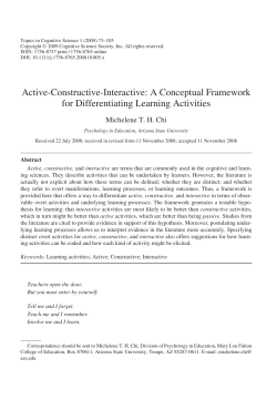 Active-Constructive-Interactive: A Conceptual