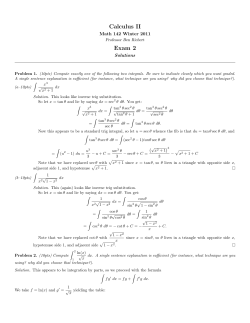 Exam 2 solutions