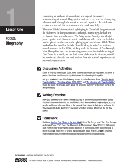 Biography - NEA Big Read