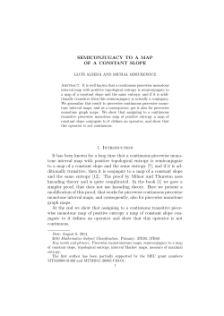 SEMICONJUGACY TO A MAP OF A CONSTANT SLOPE 1