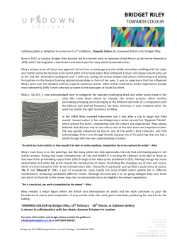 RILEY Towards Colour Press Release