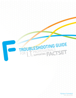 FactSet Troubleshooting Guide