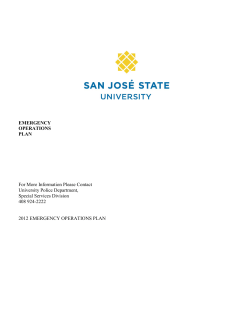 EMERGENCY OPERATIONS PLAN For More Information Please