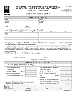 application for working waterfront property tax deferral