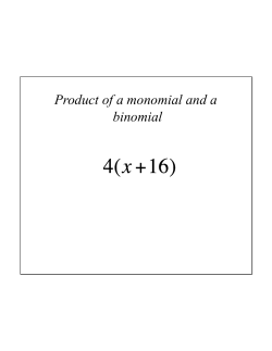 Product of a monomial and a binomial