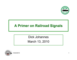 A Primer on Railroad Signals