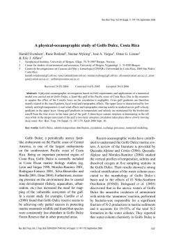 A physical-oceanographic study of Golfo Dulce, Costa Rica