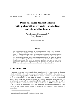 personal rapid transit vehicle with polyurethane wheels &ndash; modeling