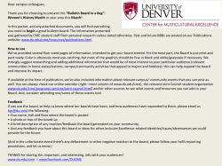 Thank you for choosing to present this “Bulletin Board