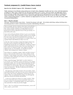 Notebook Assignment #2: Gandhi Primary Source Analysis