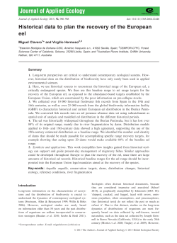 Historical data to plan the recovery of the European eel