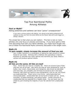 Top Five Nutritional Myths Among Athletes