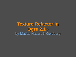 Texture Refactor in Ogre 2.1+