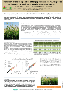 Prediction of the composition of large poaceae : can