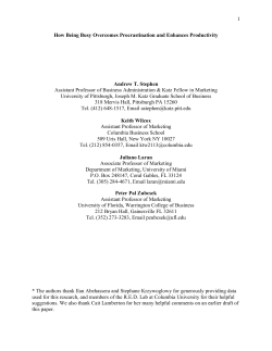 How Being Busy Overcomes Procrastination