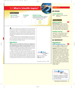 1.5 What Is Scientific Inquiry?