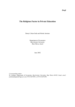 The Religious Factor in Private Education