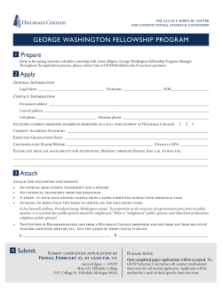1 Prepare 2 Apply 3 Attach GEORGE WASHINGTON FELLOWSHIP
