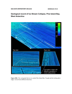 Geological record of Ice Stream Collapse, Pine Island Bay, West