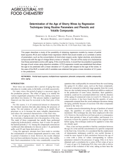Determination of the Age of Sherry Wines by Regression