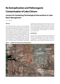 Re-Eutrophication and Pathenogenic Contamination of Lake Chivero