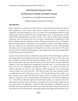 Detecting Electromagnetic Fields: The Heterodyne
