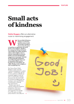 Small acts of kindness