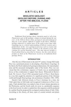 Geology before, during, and after the Biblical flood.