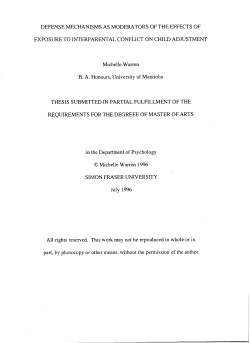 Defense mechanisms as moderators of the effects of exposure to