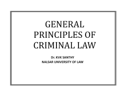GENERAL PRINCIPLES OF CRIMINAL LAW
