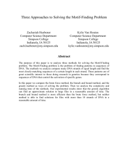 Three Approaches to Solving the Motif