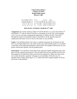 United States History Chapter 19 WWI Reagan High School March 2