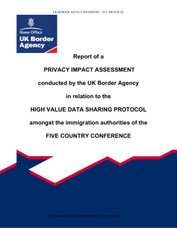 Privacy Impact Assessment - UK Visas and Immigration