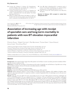 Association of increasing age with receipt of specialist care and long