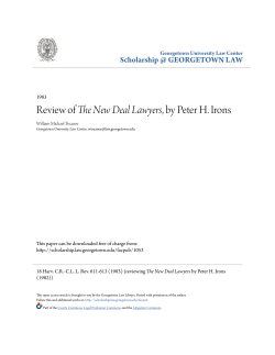 Review of The New Deal Lawyers, by Peter H. Irons