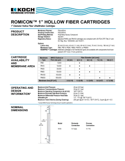 romicon&reg; 1&rdquo; hollow fiber cartridges