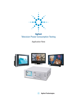 Agilent Television Power Consumption Testing