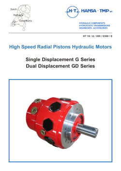 High Speed Radial Pistons Hydraulic Motors Single Displacement G