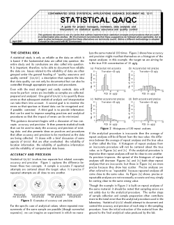 STATISTICAL QA/QC