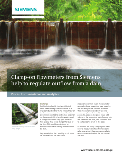 Clamp-on flowmeters from Siemens help to regulate outflow from a