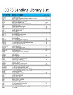 EOPS Lending Library List