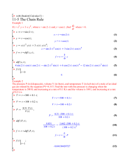 11-5 The Chain Rule