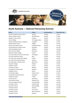 South Australia &mdash; National Partnership Schools