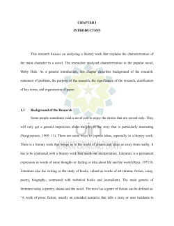CHAPTER I INTRODUCTION This research focuses on analysing a