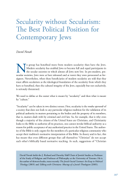 Secularity without Secularism - Institute for Advanced Studies in