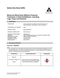 (SDS) Wood and Wood Dust