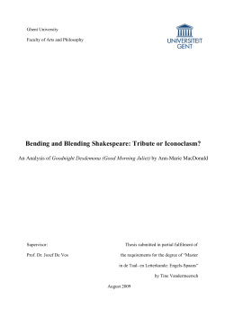 Bending and Blending Shakespeare