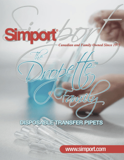 Dropette&reg; Transfer Pipets